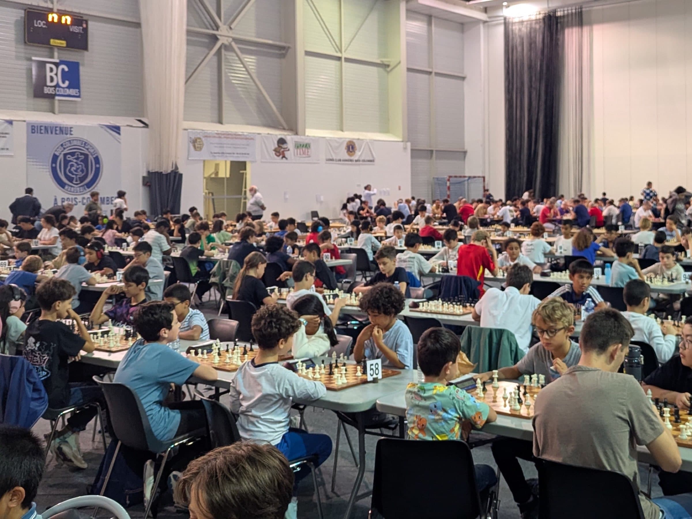 Tournoi jeunes organisé par le Cercle d'Échecs de Bois-Colombes